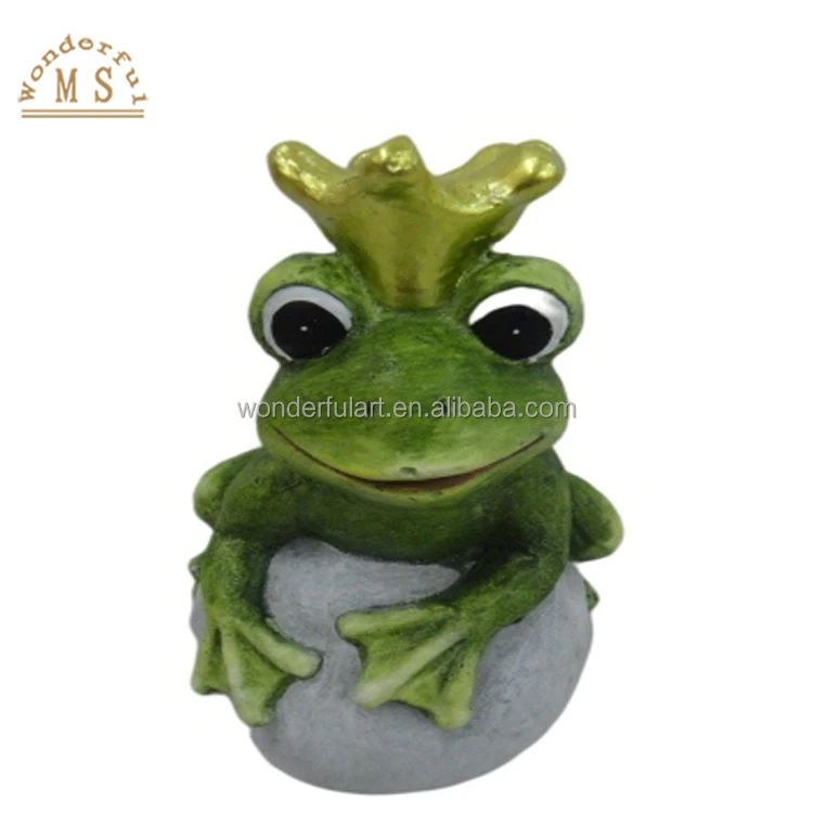Poly stone frog animal home decoration magnesium oxide cartoon ornament