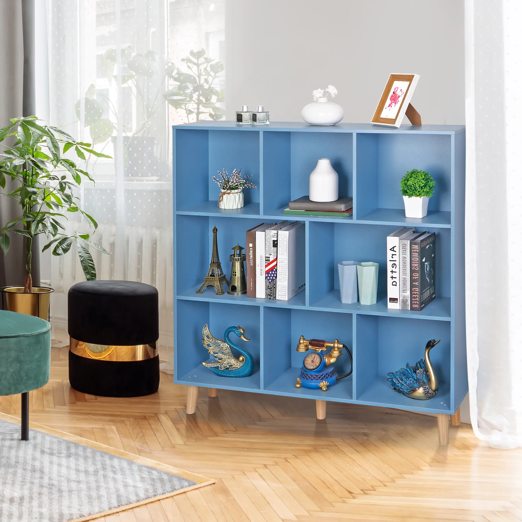 Vertical Bookshelf Bookcases Ibrero Bookcase Shelves Wooden Libreria Book  Storage Cabinetrack Shelf for Living Room Furniture