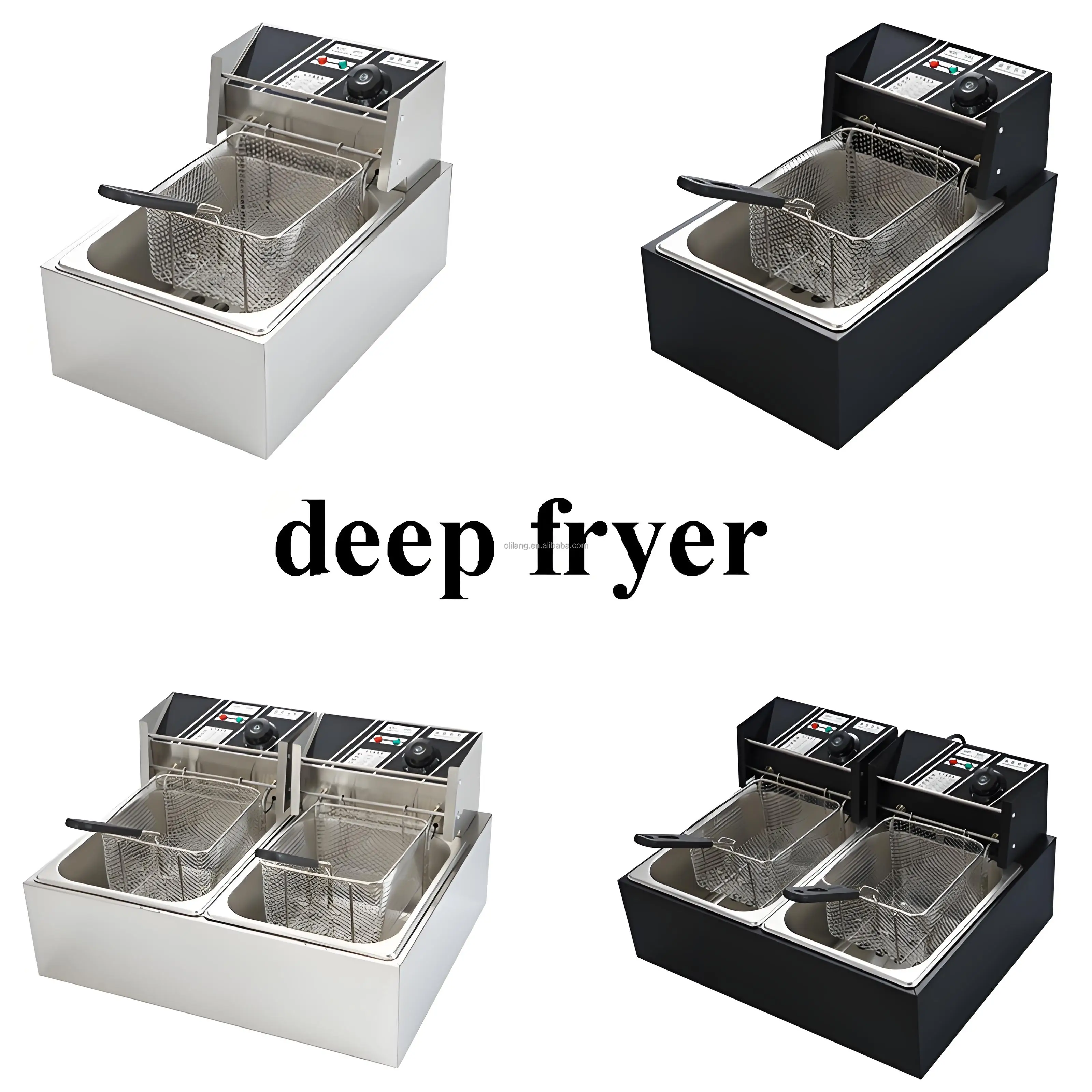 Powerful Griddle with Deep Fryer Professional Deep Fryer Deep Fryer ...