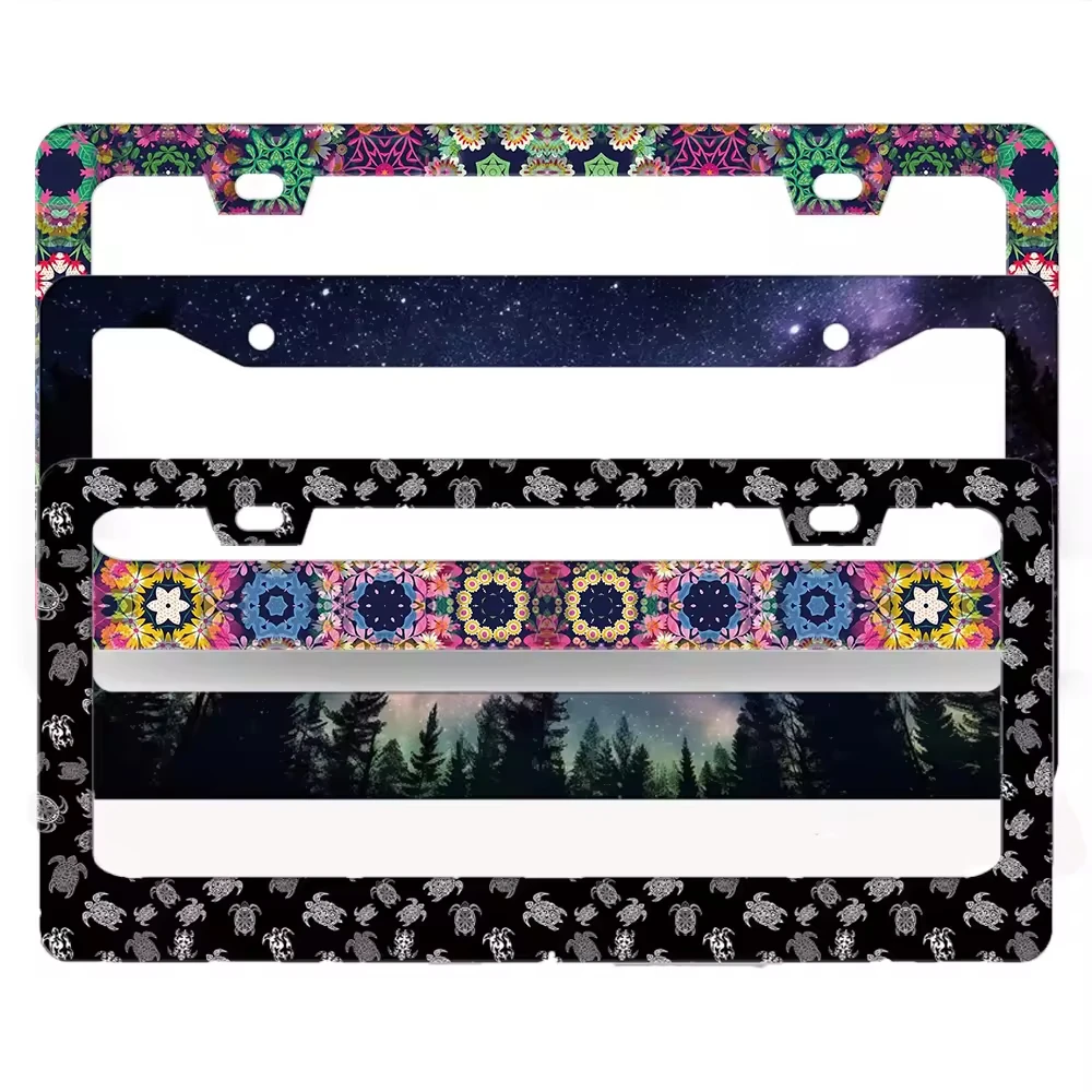 USA Size Wholesale Aluminum Plate Holders Support Custom Design logo for New Cars