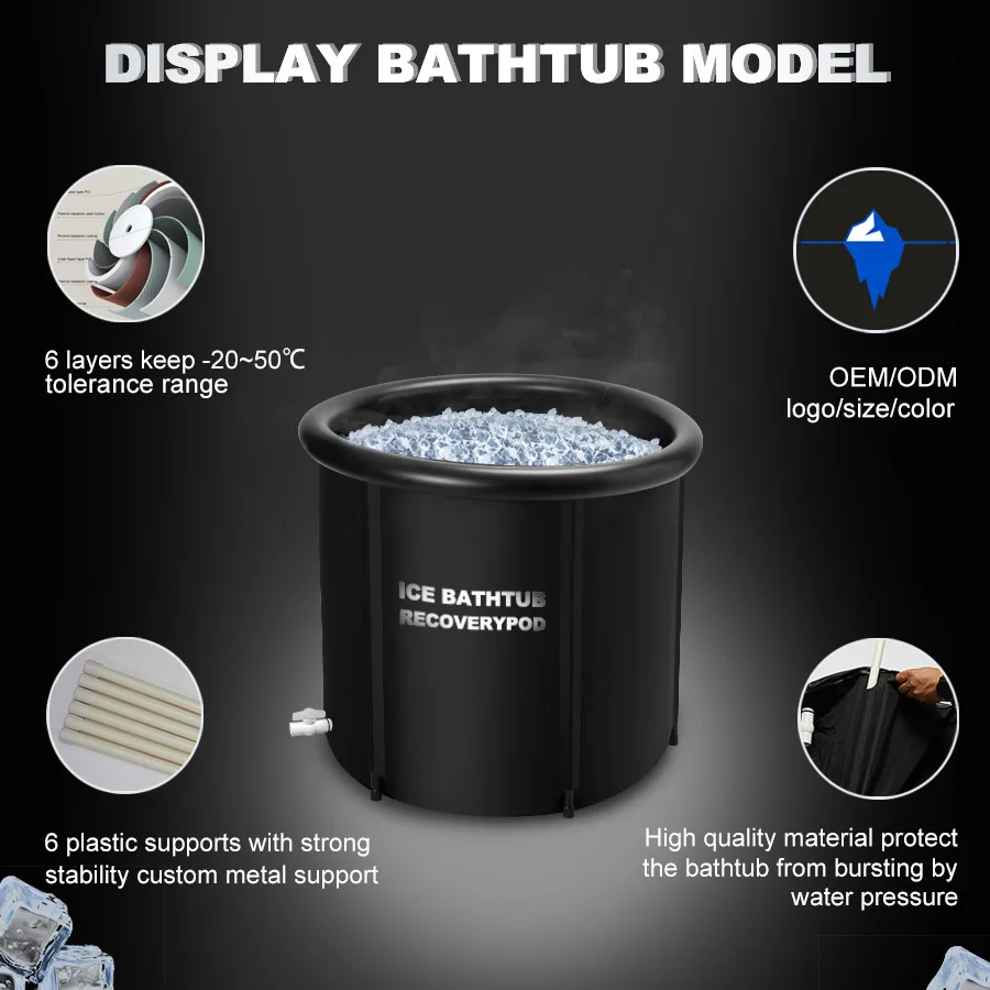 Wholesale Luxury Inflatable Ice Bath Tub With Lid Ice Bath Plunge Water ...