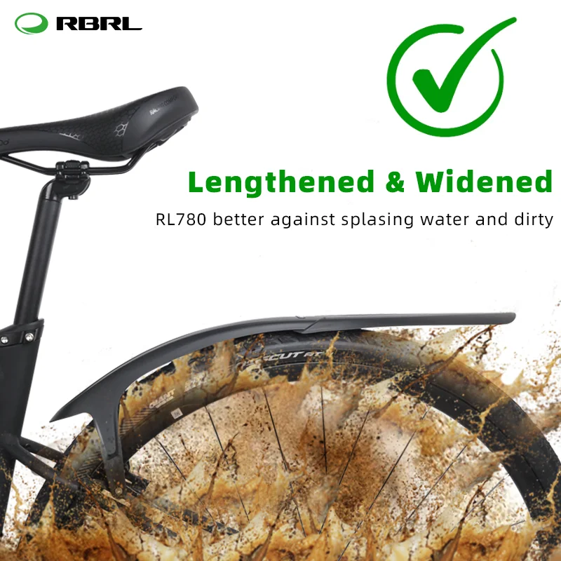 Garde-Boue RBRL Pour Vélo Route 700c - Léger, Réglable Et Facile à Installer