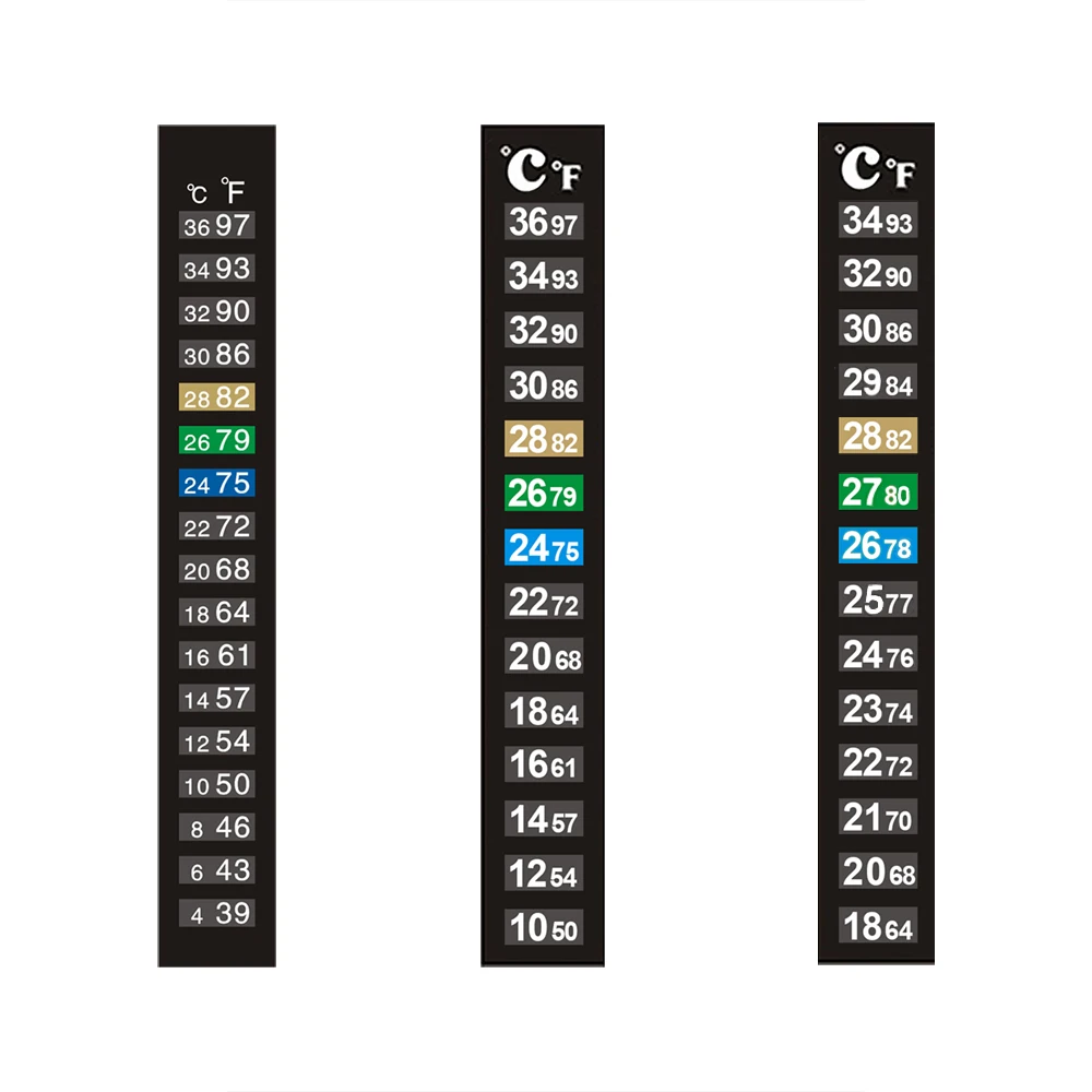 Color Changing Terrarium Temperature Sensitive Indicator Sticker Strip