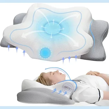 Customized Ergonomic Cervical Pillow For Sleeping Orthopedic Support Pillows Odorless Contour Neck Pain Memory Foam Pillow