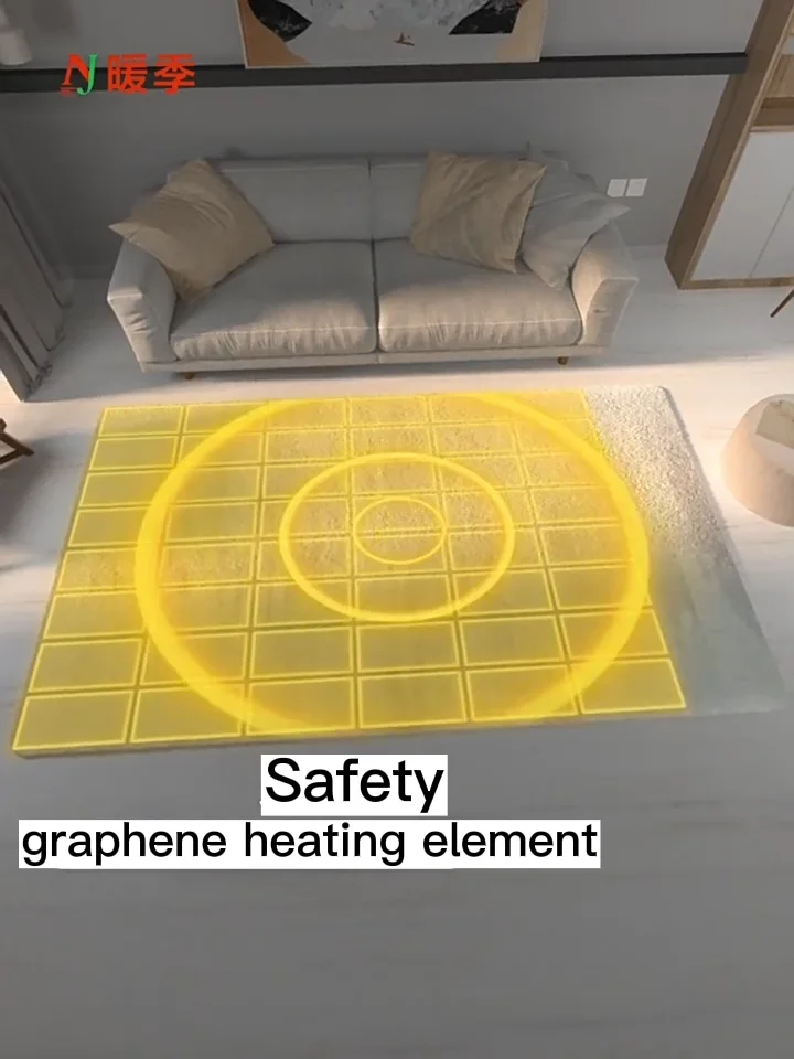 Hot Sale Electric Heated Area Rug Underfloor Infrared Warm Rug With Thermostat Graphene Heating