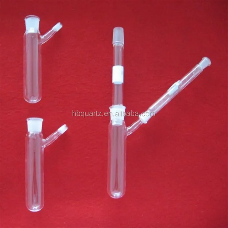 Round Bottom Grind Neck Customize clear Quartz  test Tube