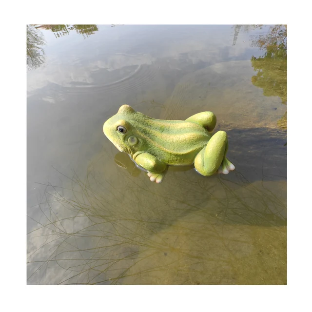 Garden Frog Figurine Custom green frog figurines Resin Animal Statue floating pond decoration