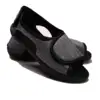 Gray straw sandals