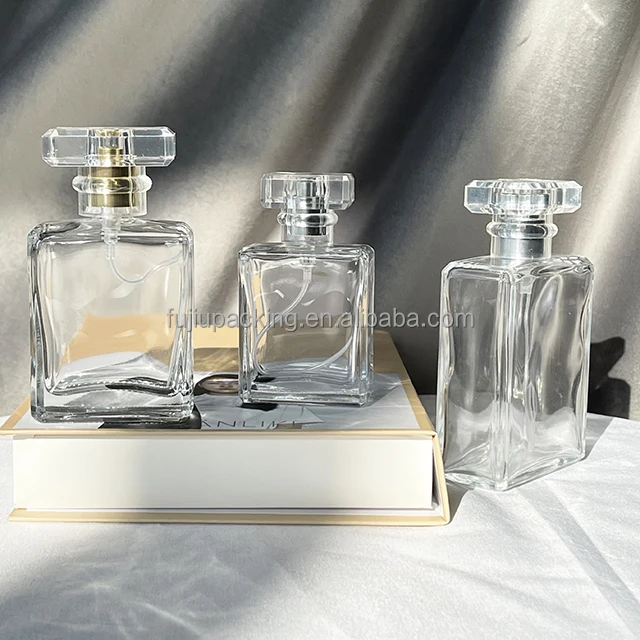 スクエアエンプティラグジュアリーゴールドキャップパーファム