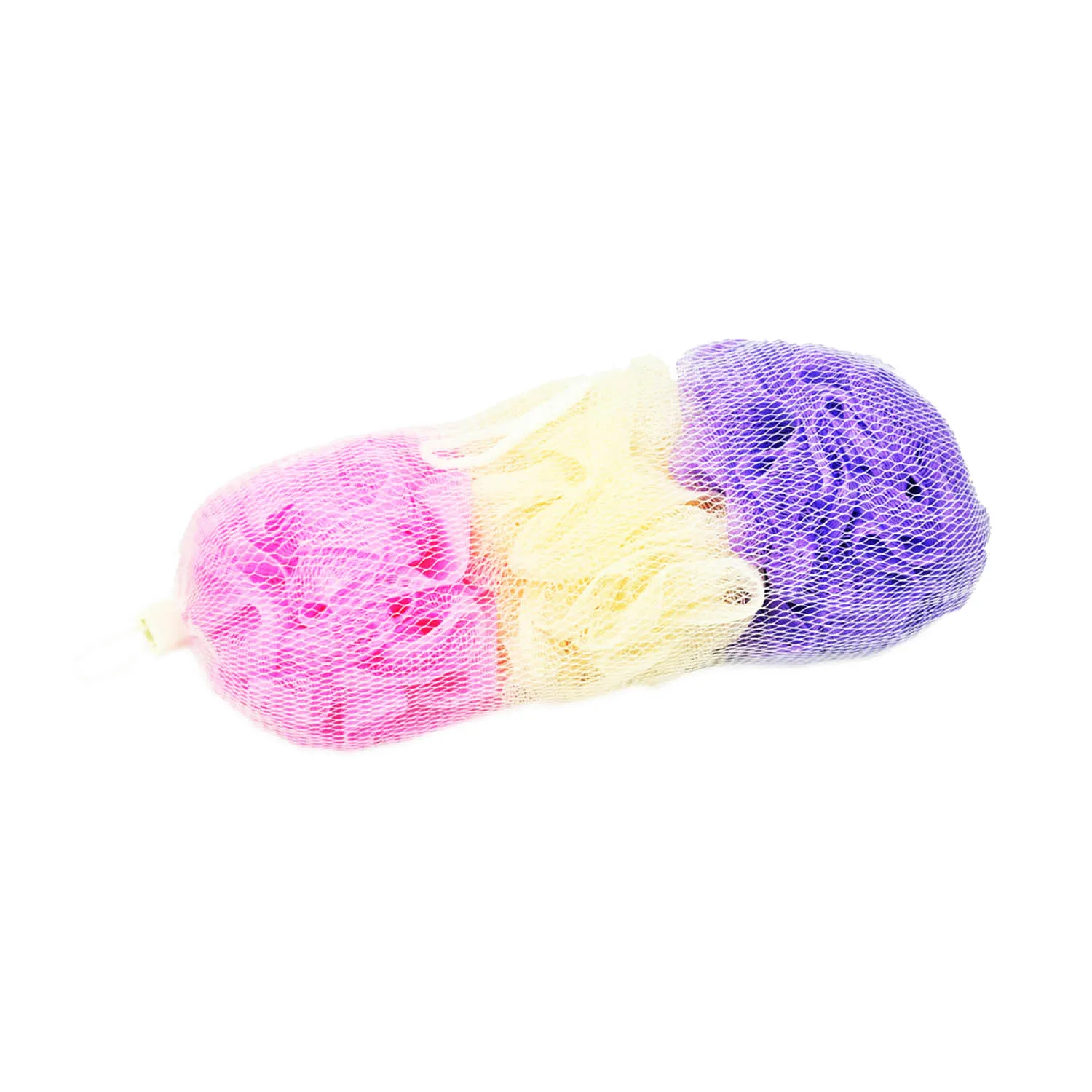 Cheap Factory Price Mesh Sponge Bath Ball Flower Shower Pouf Customized Exfoliating Loofa Sponge Bath with Round-Shape Foam