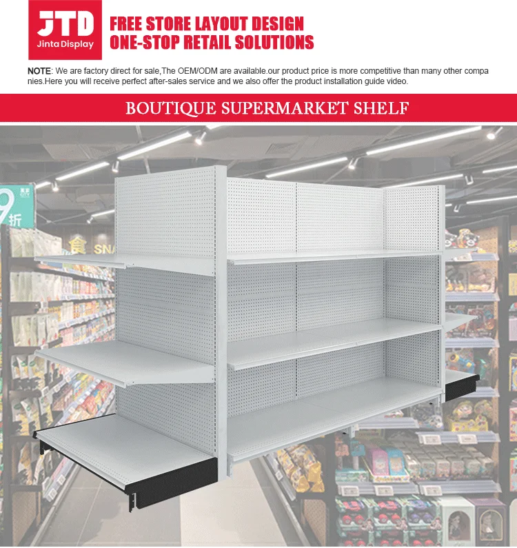 Customized Metal Supermarket Shelves Lozier Gondola Shelving For Shop