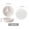 16cm*4cm White Three-Compartment Plate Lid