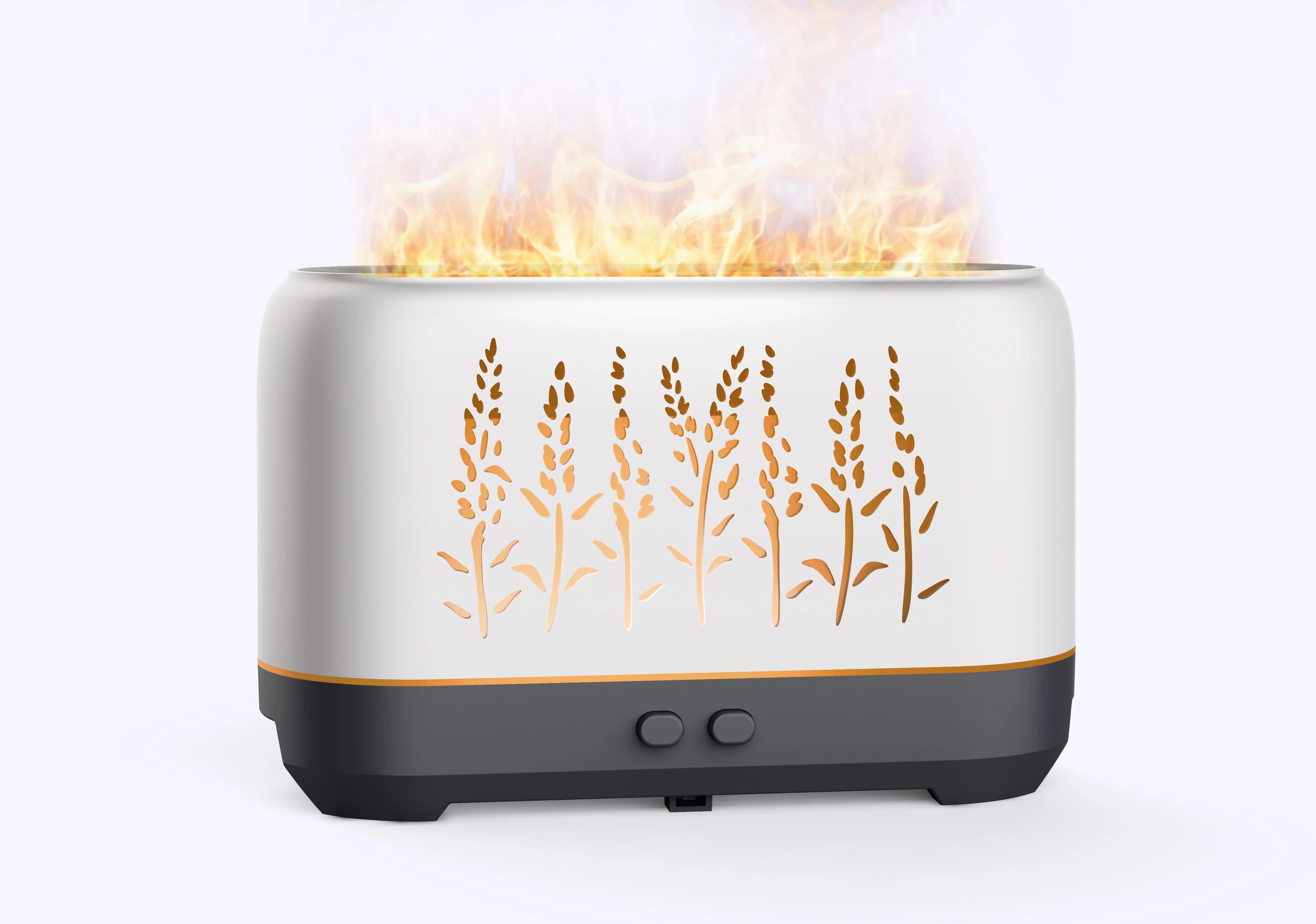200ml 3D Flame Aromatherapy Essential Oil Diffuser Remote Control Cool Mist Ultrasonic Air Humidifier