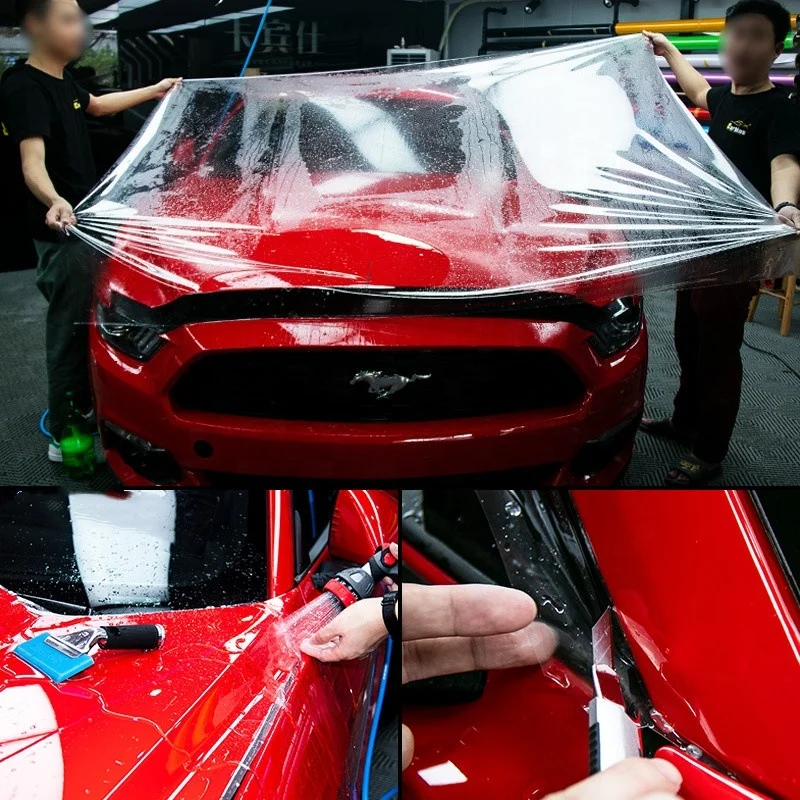 3 Layers Clear Paint Protection Film Vinyl Wrap Car Sticker Auto-Repair PPF  Transparent Car Paint Shield Size 1.52x15m/roll