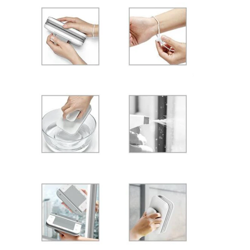 Щетки для чистки стекла FF993 бытовые магнитные двухсторонние стеклоочистители высотных