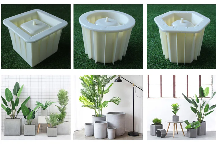 DIY Round Silicone Concrete Mold Succulent Plant Flower Pot Cement Vase Mould CF 