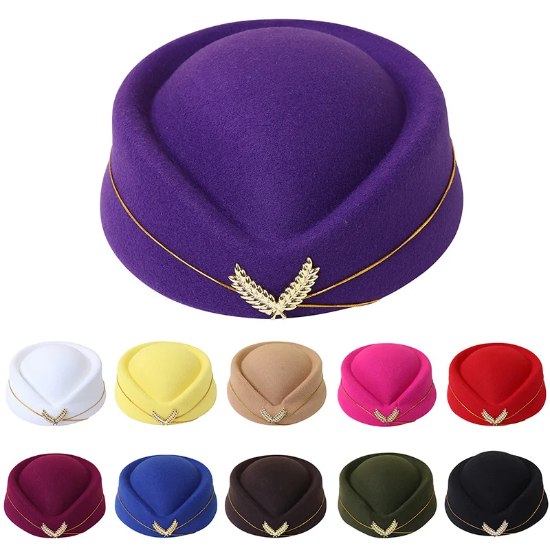 Pink Stewardess Hat for Flight Attendant Costumes  display picture 3