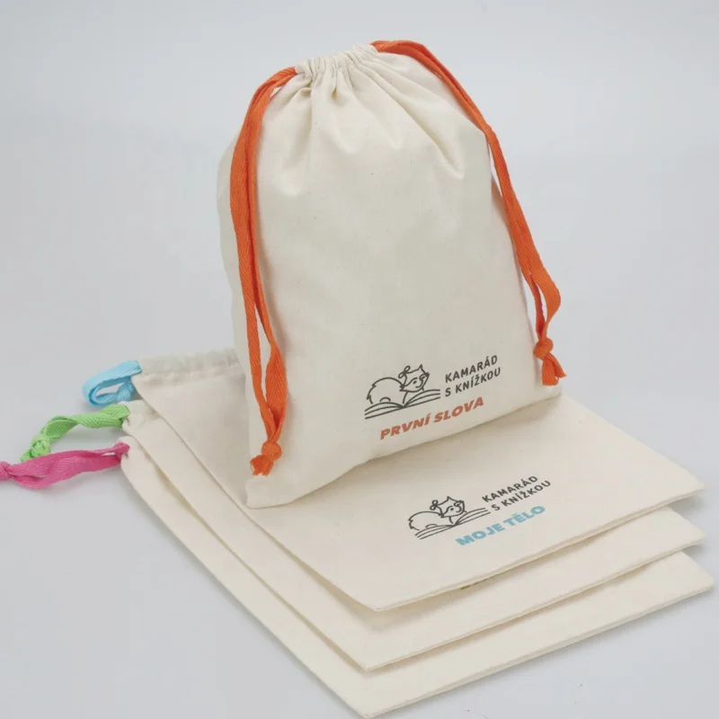Custom Natural Color Cotton Muslin Envelope Cloth Packaging Bag Organic ...