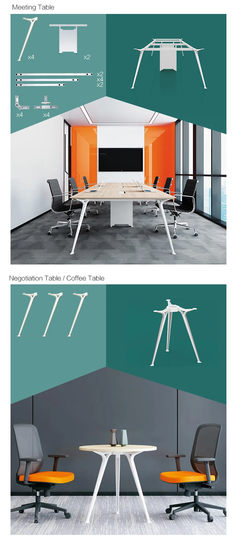 Wholesale Cheap Modern Office Table Legs Oem Odm Furniture Desk Feet