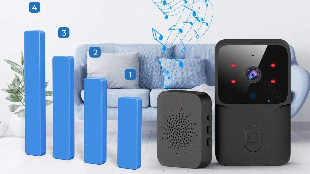 Tuya Doorbell Chime Intelligent Night Vision Monitor Door Bell