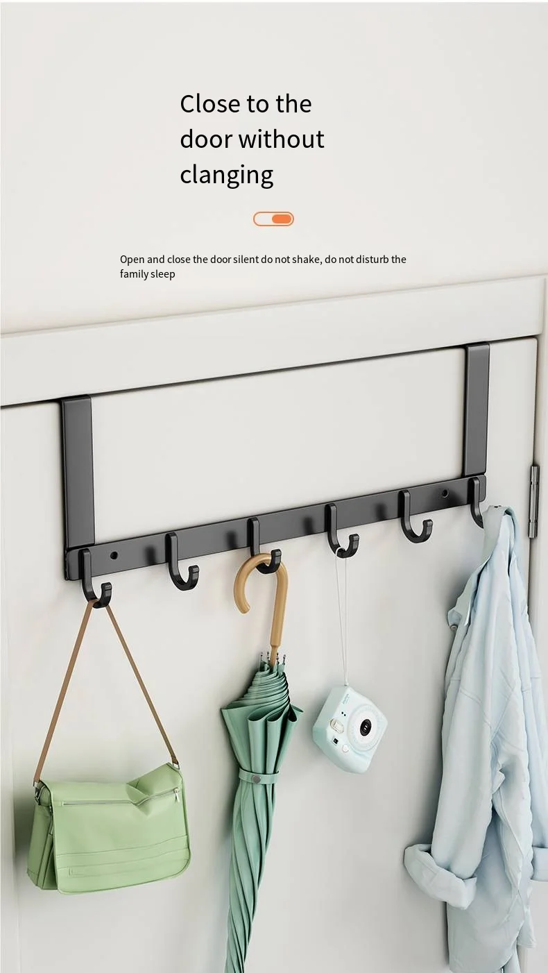 Hooks behind the door artifact hanging clothes hanger storage items hanging rack on the door no punching bedroom hooks supplier