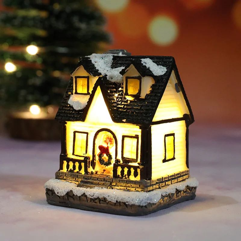 ファッションクリスマスミニビレッジハウス面白い休日の装飾ミニチュア