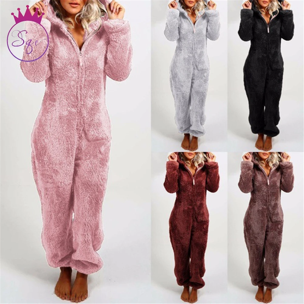 Fleece plush jumpsuit pyjamas Outlet