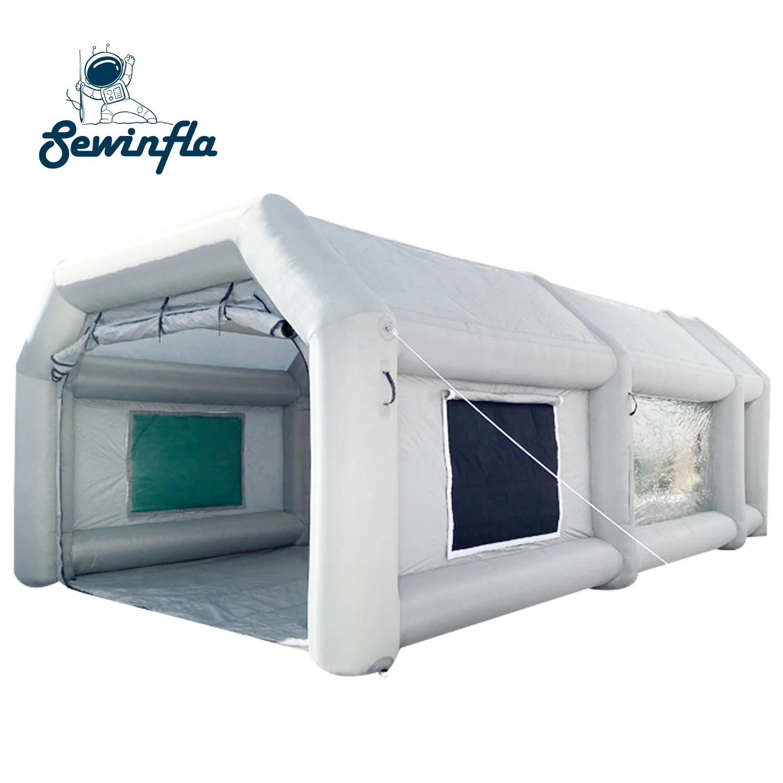 Sewinfla надувная покрасочная камера 28x15x11 футов с воздуходувками профессиональная надувная покрасочная камера портативная покраска для автомобиля палатка