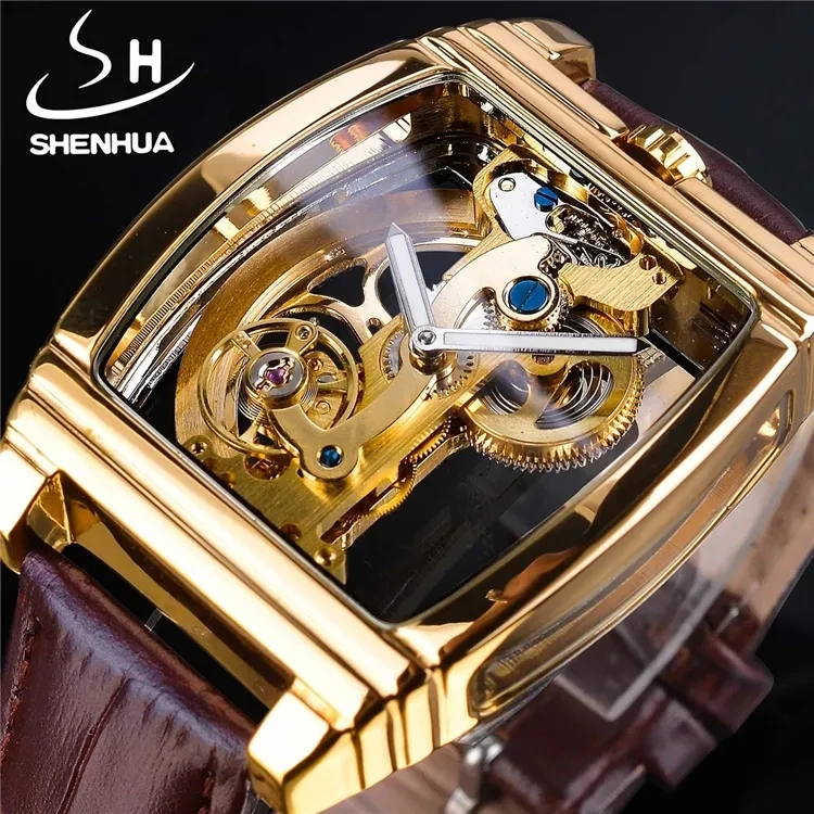 SHENHUA 9870 2023 NEWウォッチメンズスチームパンクスケルトン