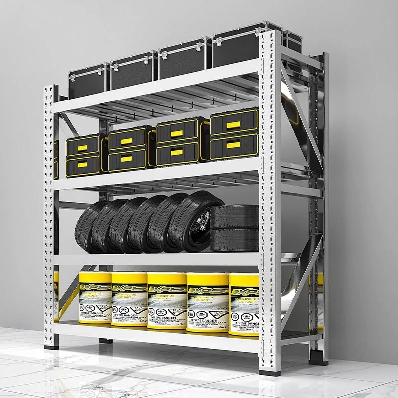 Stainless Steel Shelf 4 Layer Commercial Storage Rack with Polished Surface