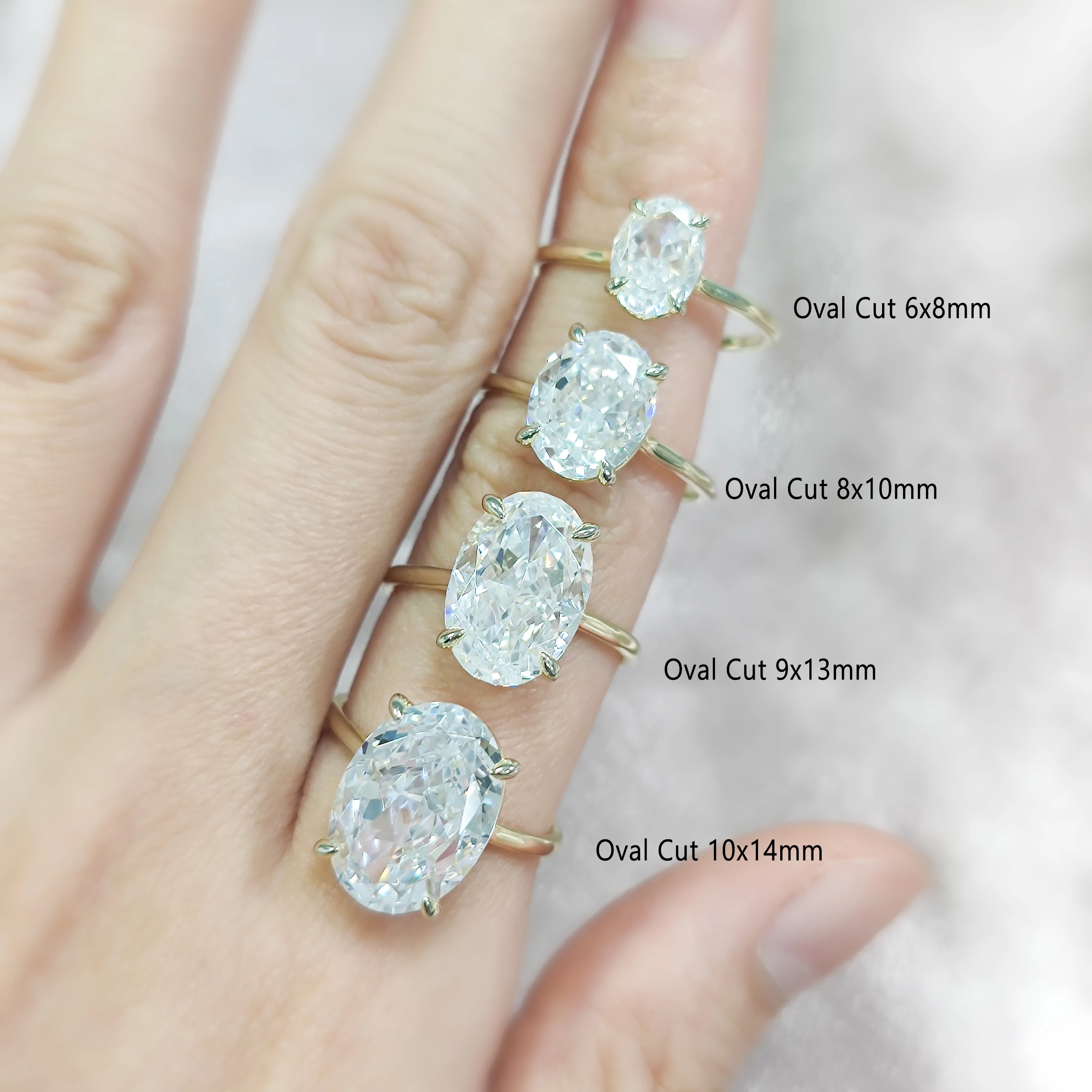 oval diamond size comparison ring carats chart