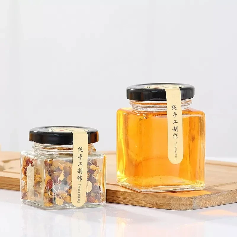 50ml 1000ml Square Clear Glass Honey Jam Sauce Jar Storage Bottlesandjars Honey Jars In Bulk 6952