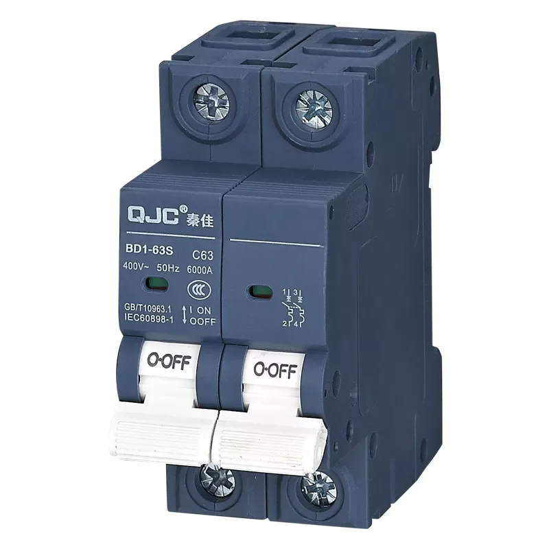 QJC 1P MCB  Mini Circuit Breaker 63A 6KA AC 230V/415V DC Can Be Customized 36 Amp Mcb Breaker