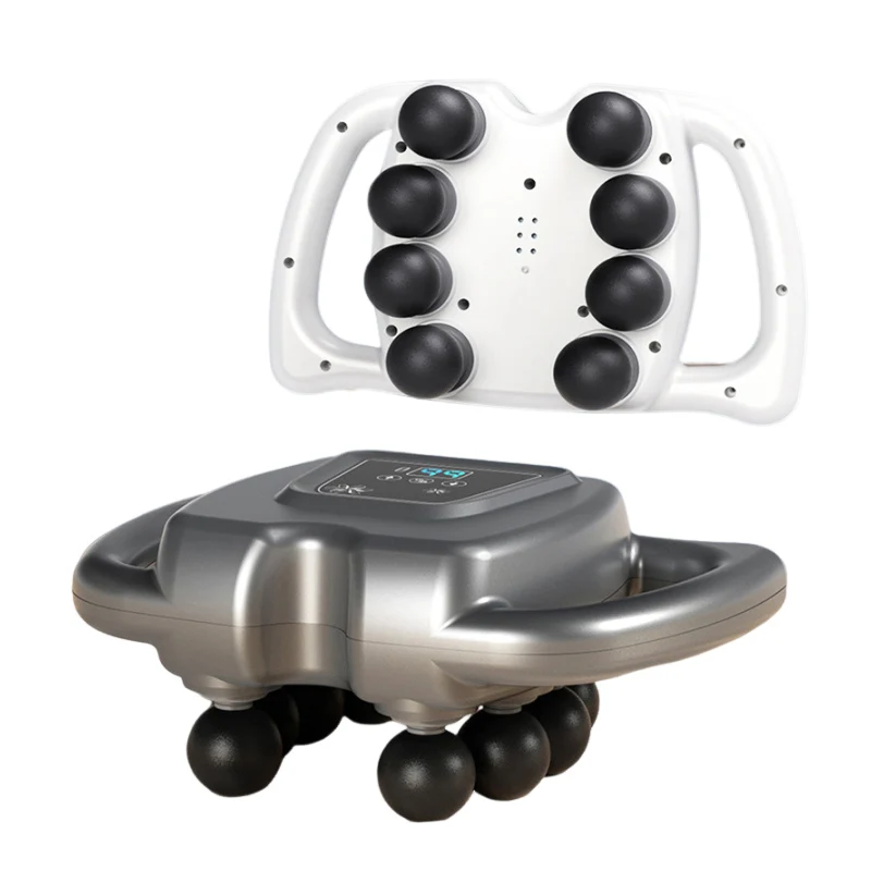 Professional 8-Head Fascia Gun LCD Display Electric Back Neck Leg Full Body  Vibration Massager Home Use Massage Tool