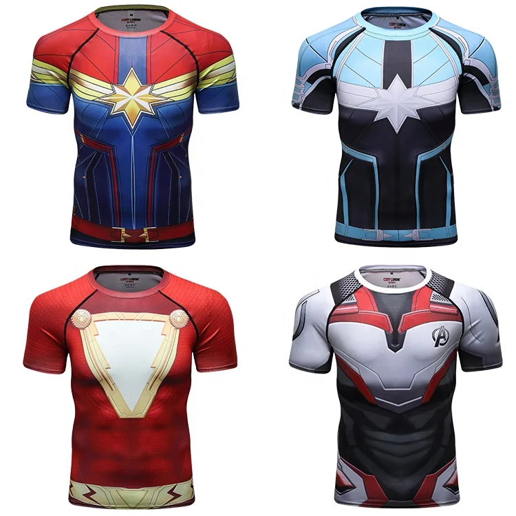 T-shirt Marvel Avengers 3D Pour Garçon - 100% Polyester, Multicolore, Neuf Avec étiquettes