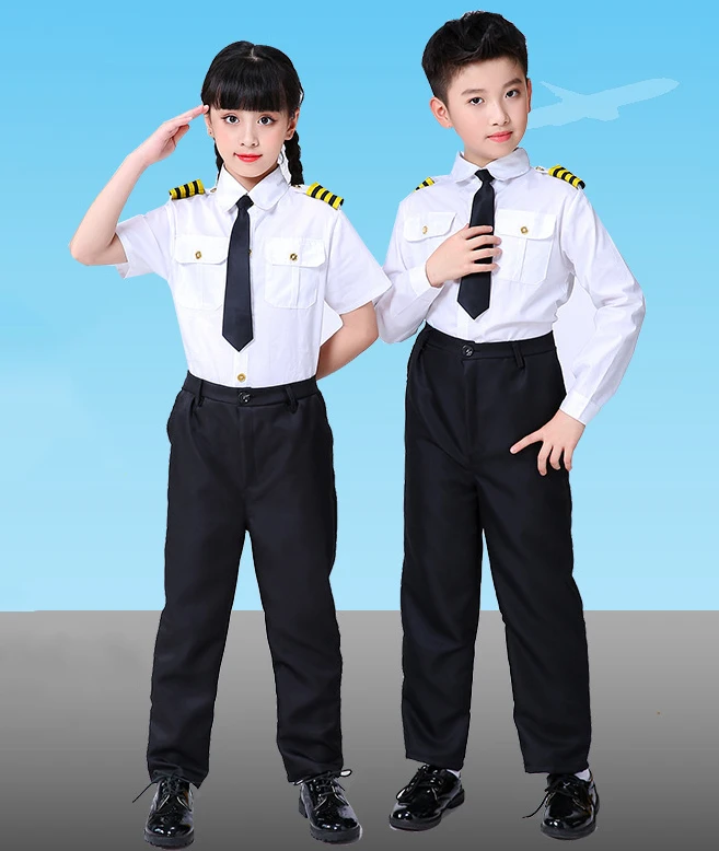 Custom Cosplay Boys Pilot Uniform Performance Airline Pilot Uniform ...