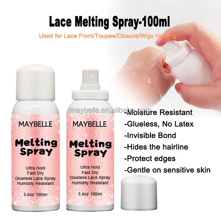 Lace Melting Spray,fast Drying Wig Spray For Lace Front - 100ml Invisible  Lace Tint Spray, Lace Glue Spray For Wigs, Extensions, Toupees, And  Hairpiec