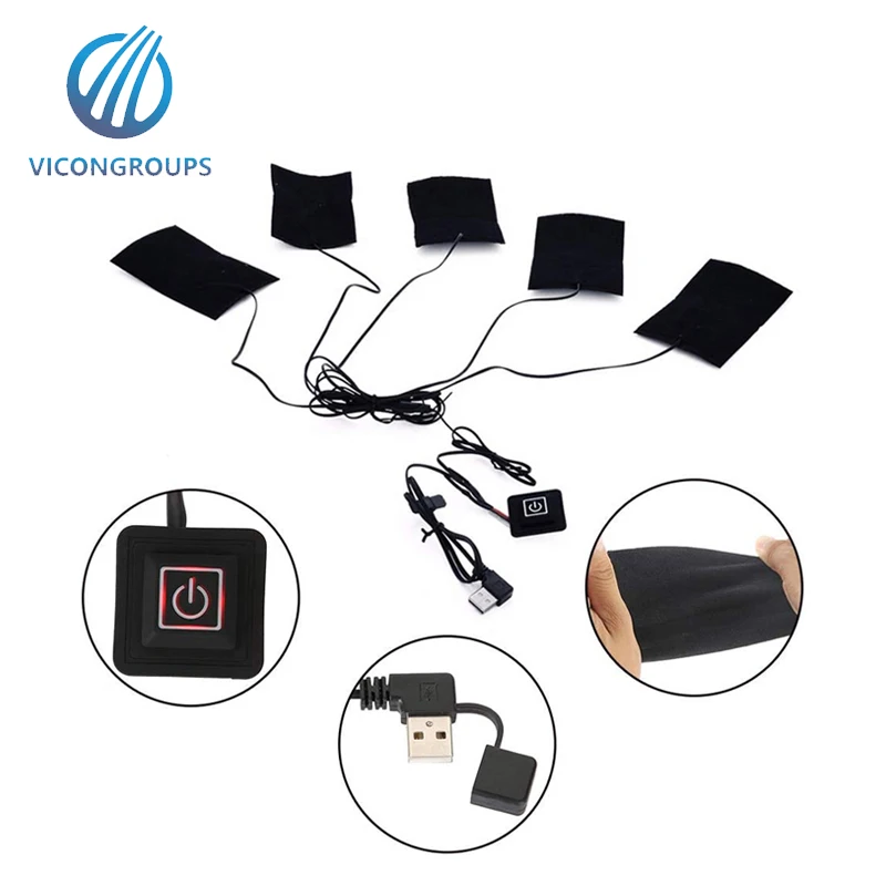 5v Heat Packs Reusable Body Warmer 3 Level Temperature Controlled Electric Heating Pad For