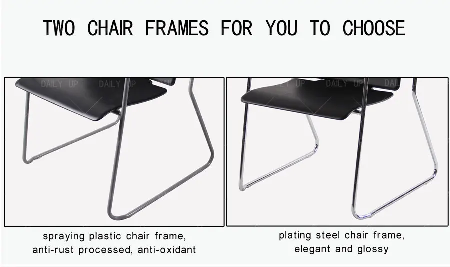 Stacking Convertible Desk And Chair Sled Metal Frame Plastic Office Chair For Training And Meeting Conference Multiple Use