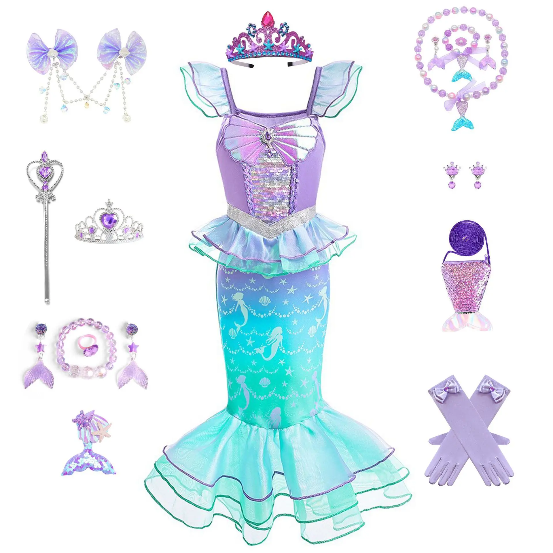 chinese dress ladies A Leading Role x Disney The Little Mermaid Ariel Premium Child Dress
