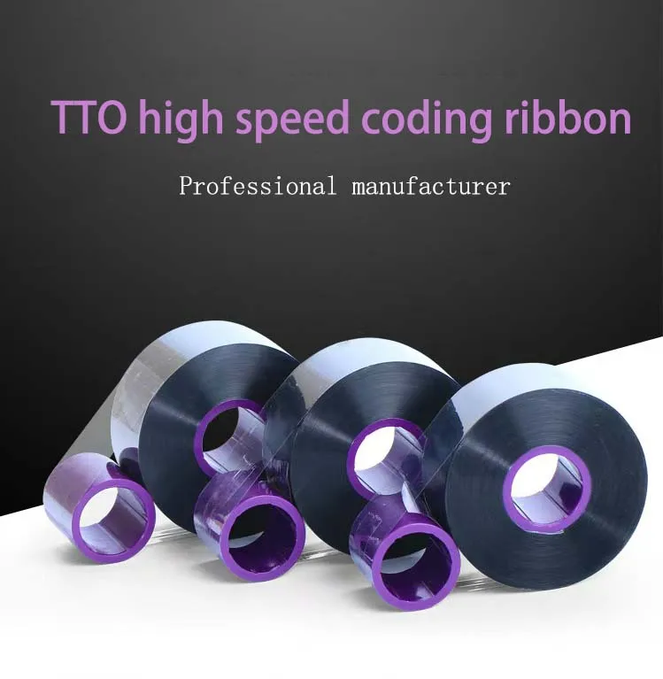 33/55mm x 600m Wax resin TTO Ribbon High-Speed Videojet Printer Ribbon for Markem Imaje/Domino/Linx/Dikai/VJ