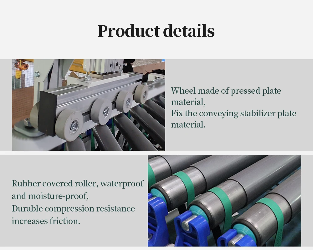 Double row straight roller table of Hongrui stable conveying edge banding machine manufacture