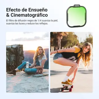 NEEWER ND Filter Set Solo para PA143/PA144 Phone Cage,Densidad Neutra ND8/16/32/64 + Black Diffusion 1/4 + Magnetic Placa detail image