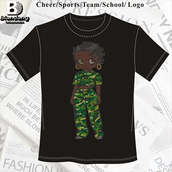 Top Selling Hotfix Custom Rhinestone Heat Transfer Design Custom Hotfix Iron on Rhinestone Heat Transfer for DIY T-Shirts