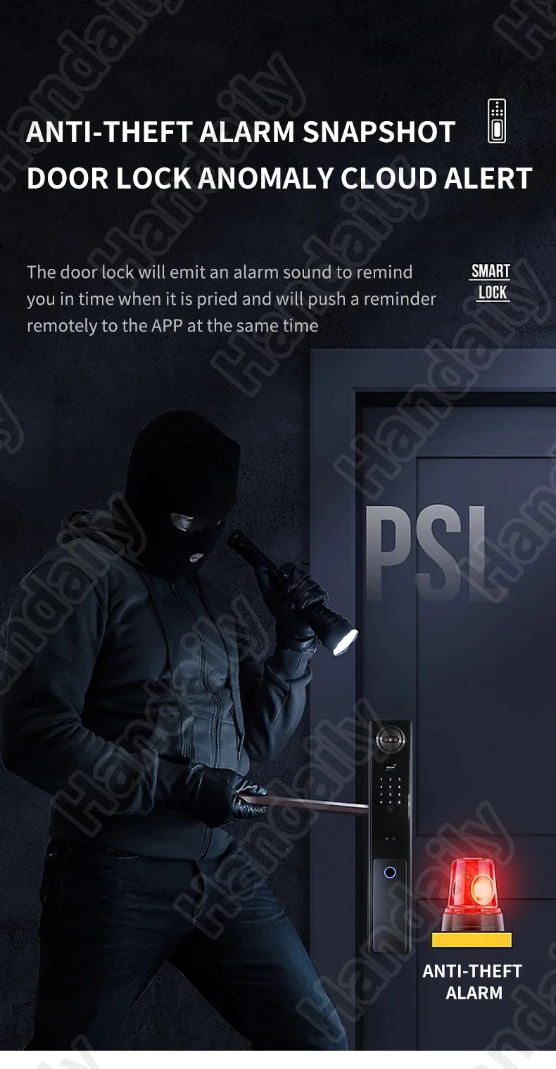 handaily palm face recognition door lock for home fingerprint tuya app remote control video intercom smart lock multi language c11-6