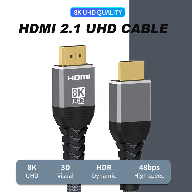 新しい8K HDMI 2.1ケーブル8K 60HZ 4K 120HZ HDMIケーブル