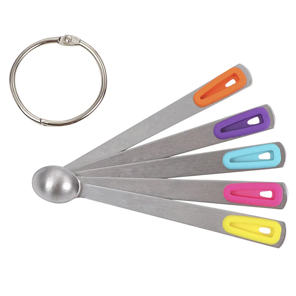 5PCS Mini Stainless Steel Measuring Spoon Set Tad Dash Pinch Smidgen Drop