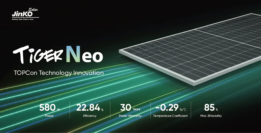 Jinko Monocrystalline Bifacial Solar Panels 570w 580w 590w Topcon ...