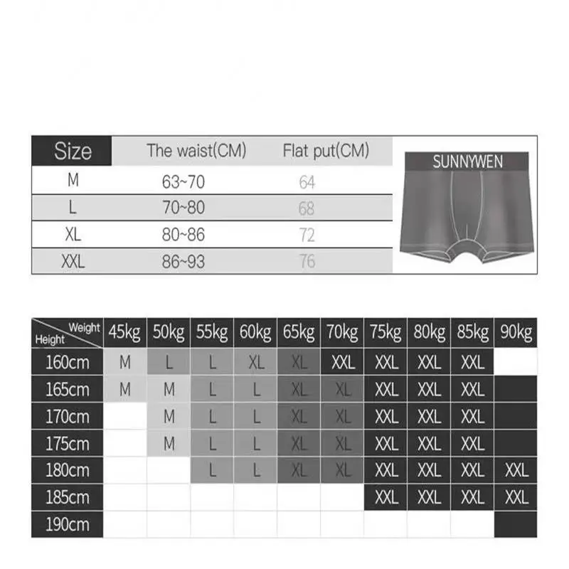 8pcs/lotmen's Underwear Sexy Boxer Shorts Modal Solid Color Business ...