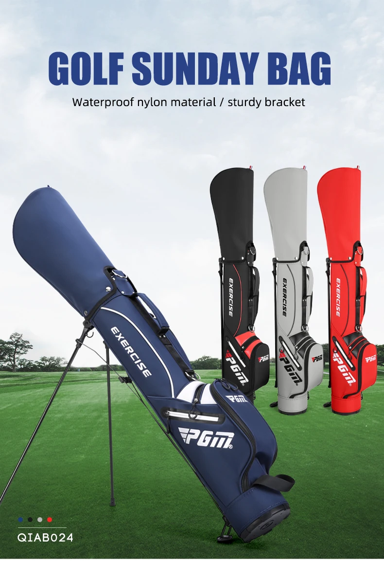 Pgm Qiab024 Navy Pencil Nylon Golf Bag Personal Nylon Golf Sunday Bag